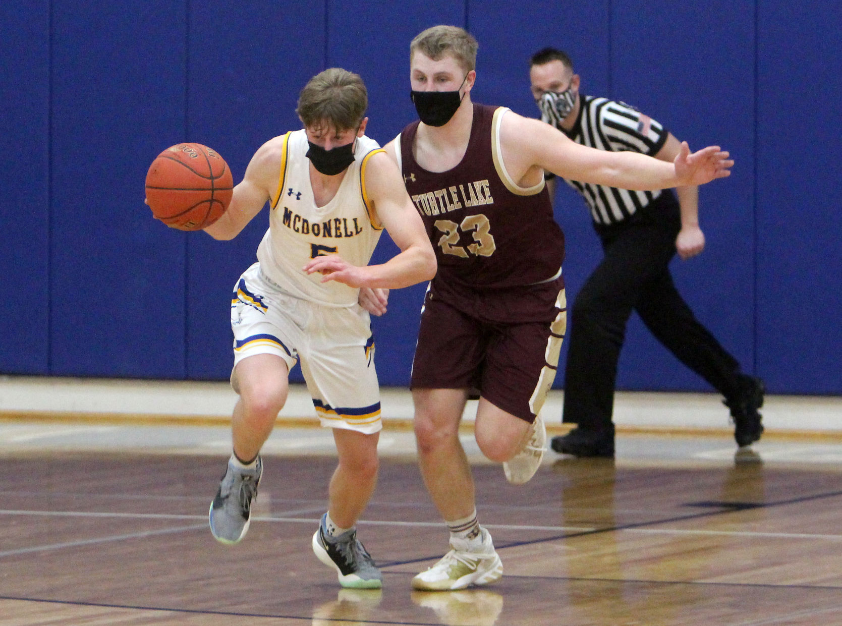Turtle Lake at McDonell boys basketball 2-27-21